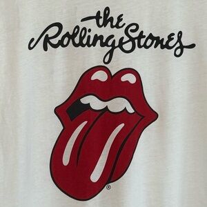 💥$5 SALE💥 Rolling Stones HM White T Shirt Oversized 100% Cotton Size Large